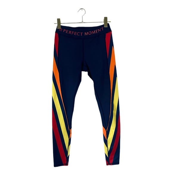 Perfect Moment Printed Stretch Leggings Navy Size S - Picture 2 of 4